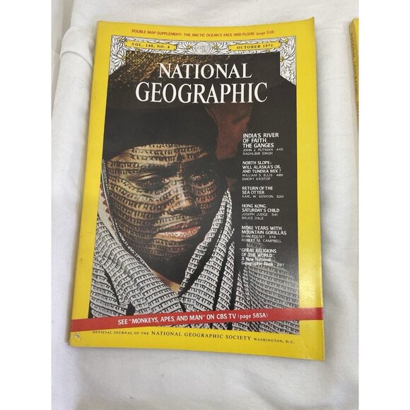 Nat Geo Mags Jul–Dec 1971 Vtg Set Slipcvr World Wildlife Travel Retro - Picture 11 of 16